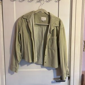 American Eagle Pastel Green Cordaroy button down